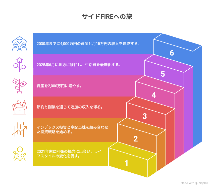 サイドFIREまでのステップ