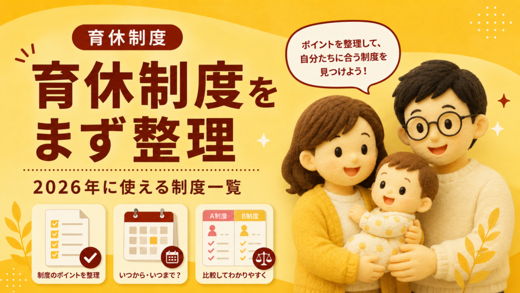 育休制度をまず整理|2026年に使える制度一覧