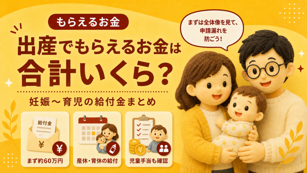 【結論】出産でもらえるお金は合計いくら?