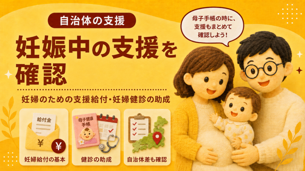 【妊娠中】自治体から受けられる支援