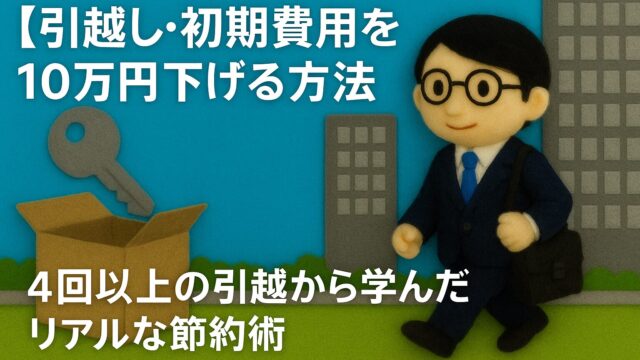 【引越し・初期費用を10万円下げる方法】4回以上の引越から学んだリアルな節約術