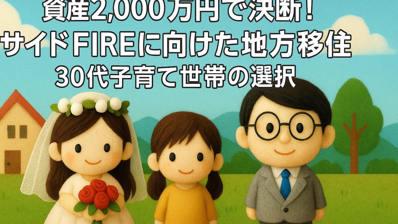 【資産2,000万円で決断】サイドFIREに向けた地方移住｜30代子育て世帯の選択
