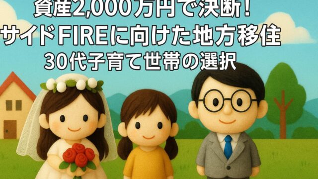 【資産2,000万円で決断】サイドFIREに向けた地方移住|30代子育て世帯の選択