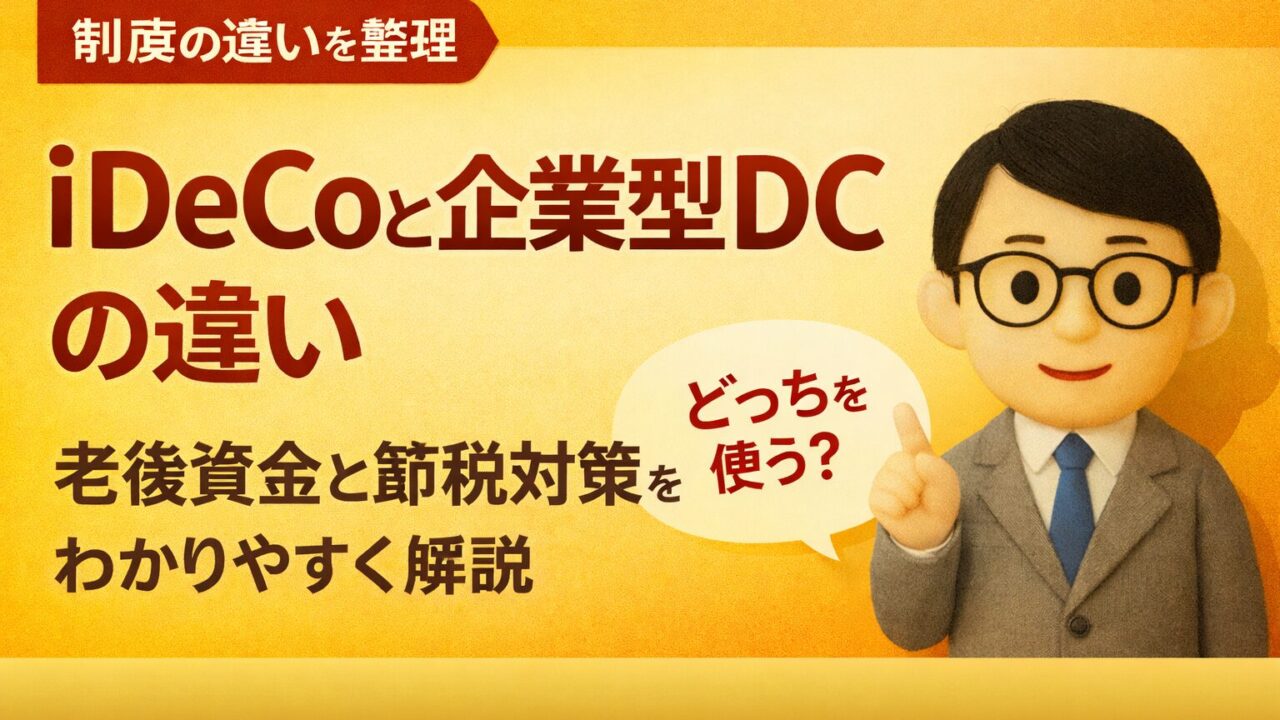 iDeCoと企業型DCの違い｜老後資金と節税対策をわかりやすく解説