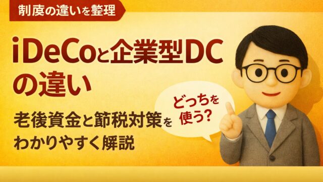 iDeCoと企業型DCの違い｜老後資金と節税対策をわかりやすく解説