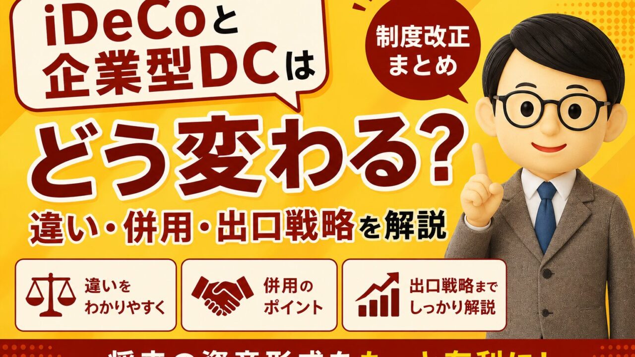 iDeCoと企業型DCはどう変わる？違い・併用・出口戦略を解説