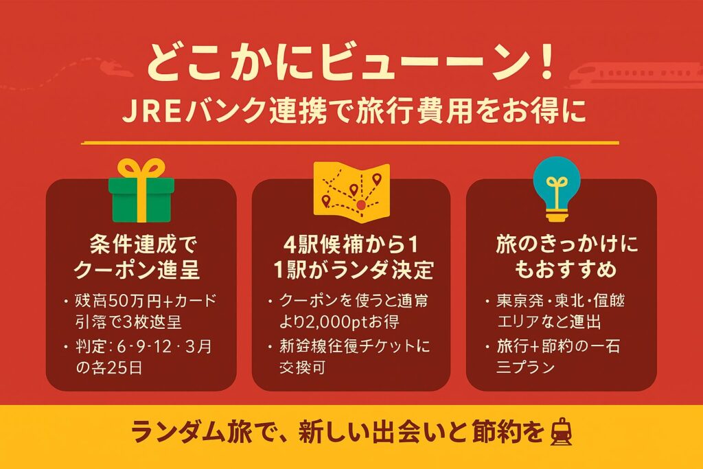 「どこかにビューーン！」クーポンのもらい方と使い方