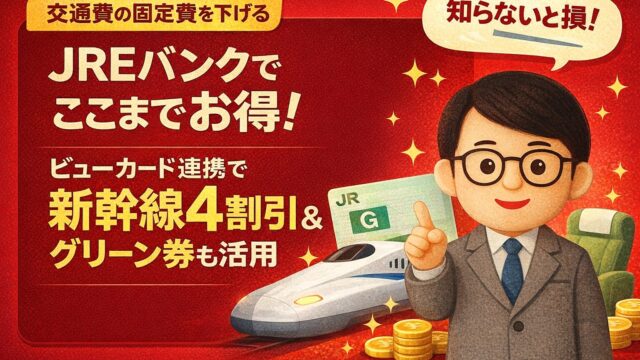JREバンクでここまでお得!ビューカード連携で新幹線4割引&グリーン券も活用