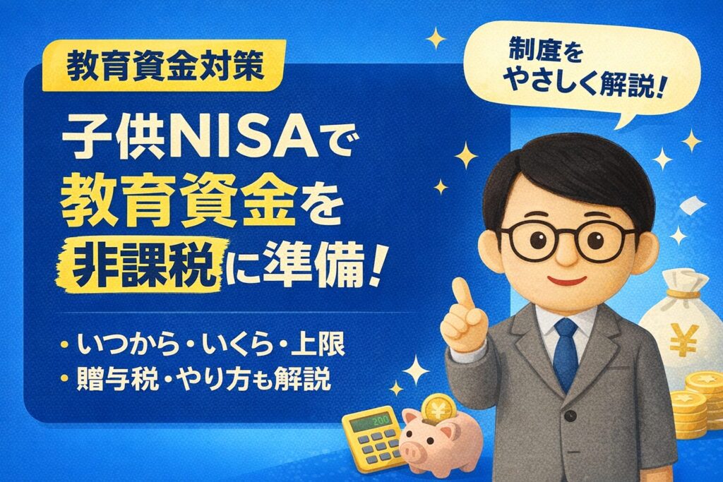 子供NISAで教育資金を非課税に準備!──いつから・いくら・上限・贈与税・やり方も解説