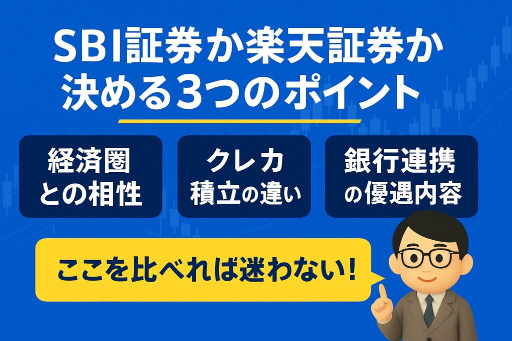 証券口座を決める3つのポイント
