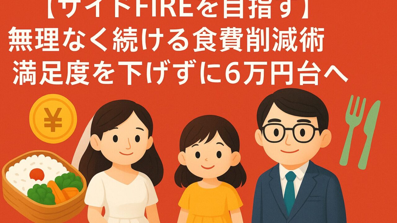 【サイドFIREを目指す】無理なく続ける食費削減術｜満足度を下げずに6万円台へ