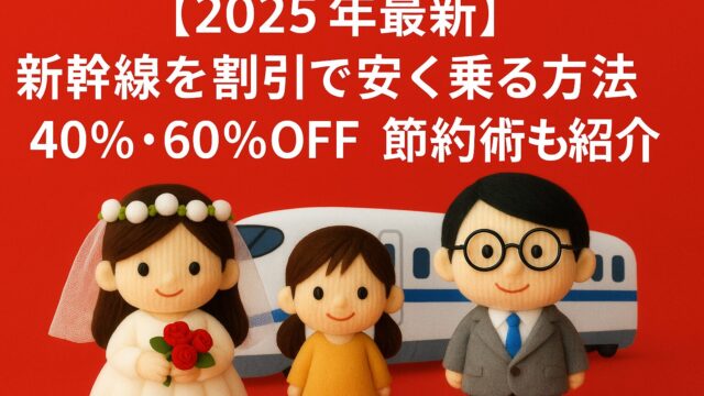 【2025年最新】新幹線を割引で安く乗る方法｜40%・60%OFFの節約術も紹介