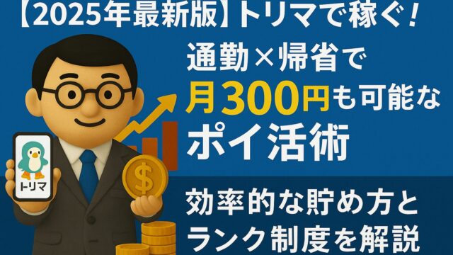 【2025年版】ポイ活アプリ「トリマ」で稼ぐ！通勤・新幹線移動で年5,700円のリアル体験