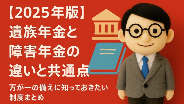 【2025年版】遺族年金と障害年金の違いと共通点｜万が一の備えに知っておきたい制度まとめ