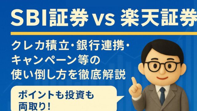 SBI証券 vs 楽天証券｜クレカ積立・銀行連携・キャンペーン等の使い倒し方を徹底解説