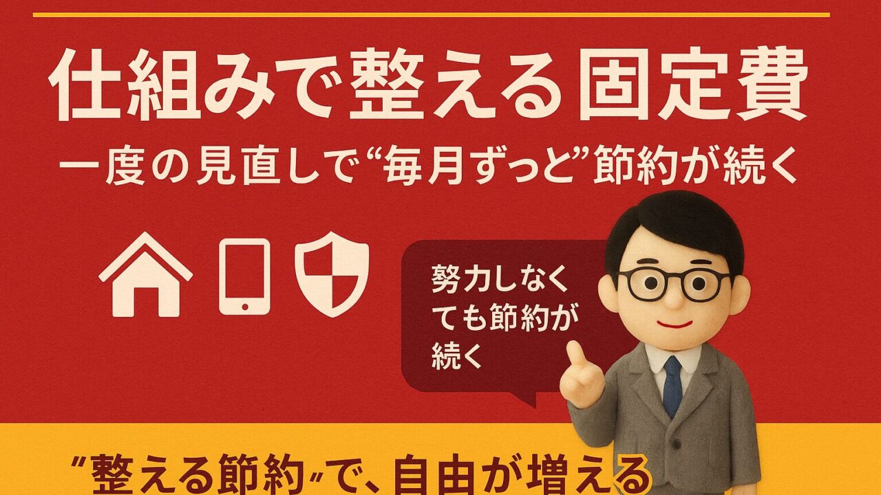 【保存版】固定費見直しガイド｜“生活の構造”を整えて月3万円の自由をつくる