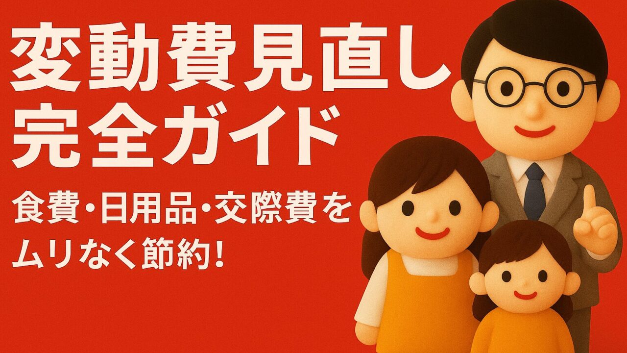 【2025年最新版】変動費の見直し完全ガイド｜食費・日用品・交際費・交通費をムリなく節約！