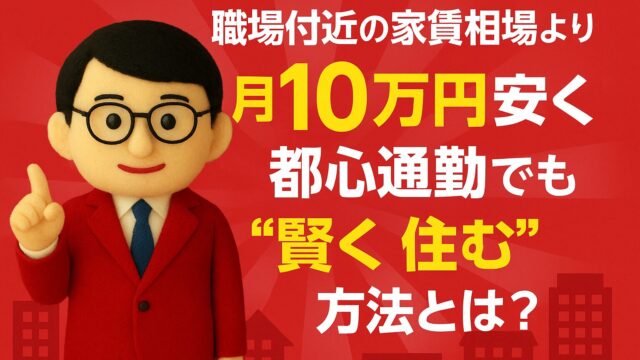 職場付近の家賃相場より月10万円安く！都心通勤でも“賢く住む”方法とは？