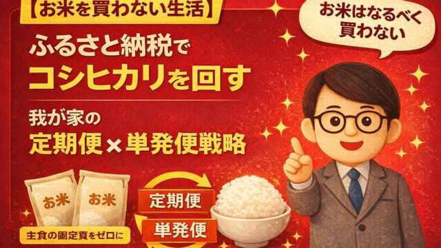 【お米を買わない生活】ふるさと納税でコシヒカリを回す我が家の定期便×単発便戦略