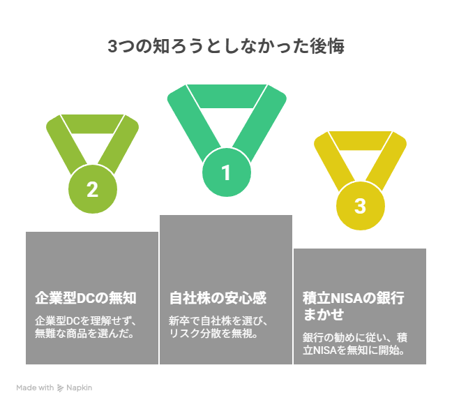 私がした３つの後悔の説明