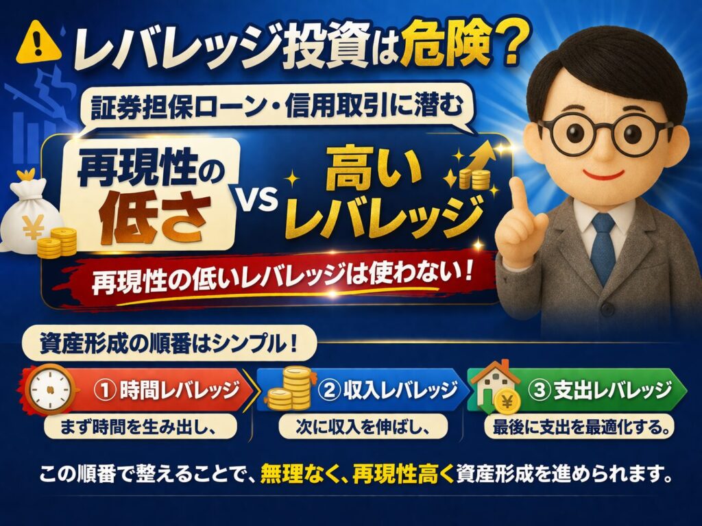 レバレッジ投資は危険？証券担保ローン・信用取引に潜む“再現性の低さ”と再現性の高いレバレッジ