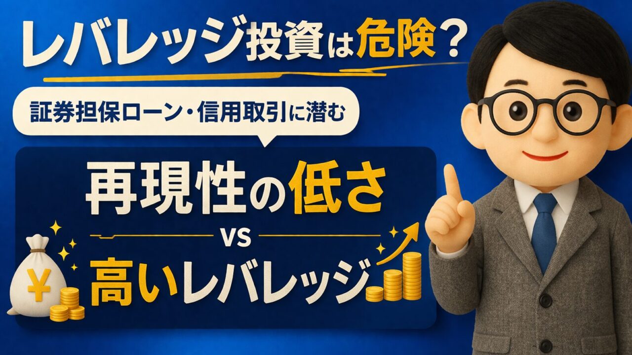 レバレッジ投資は危険？証券担保ローン・信用取引に潜む“再現性の低さ”と再現性の高いレバレッジ