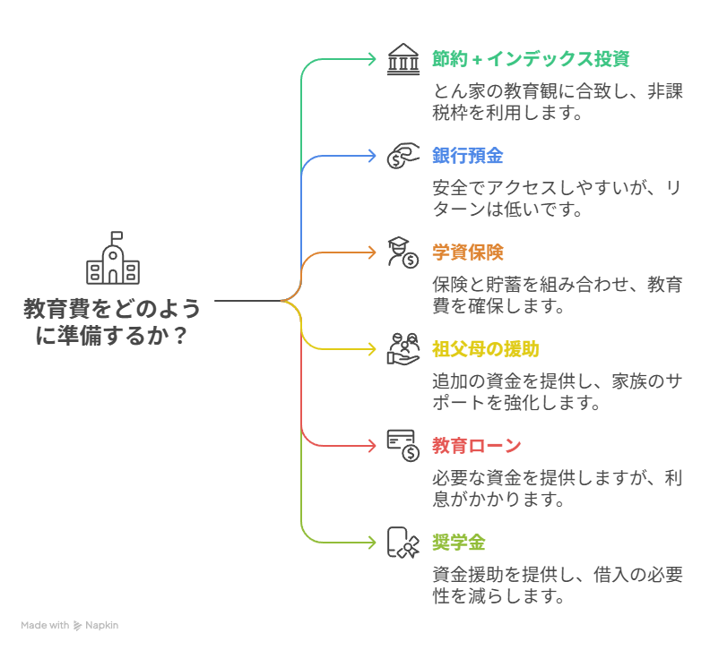 教育費の準備方法