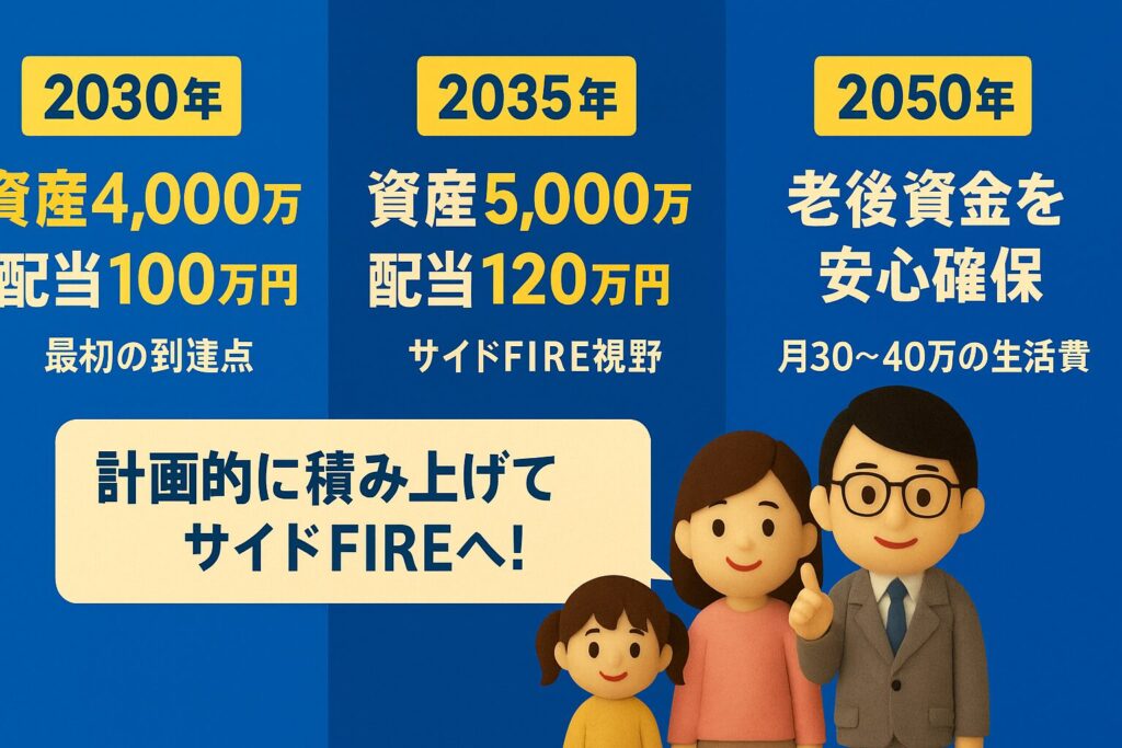 新NISAを用いた資産目標と配当シミュレーション