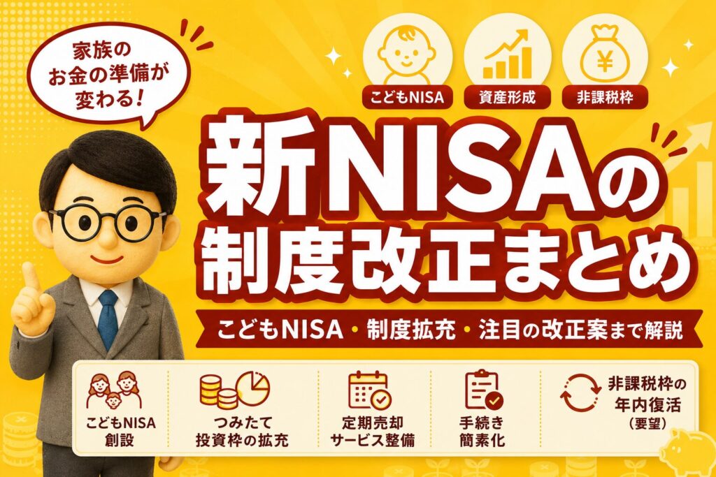 【最新版】新NISAの制度改正まとめ|こどもNISA・制度拡充・注目の改正案まで解説
