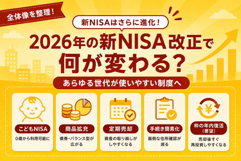 2026年の新NISA改正で何が変わる?全体像を整理