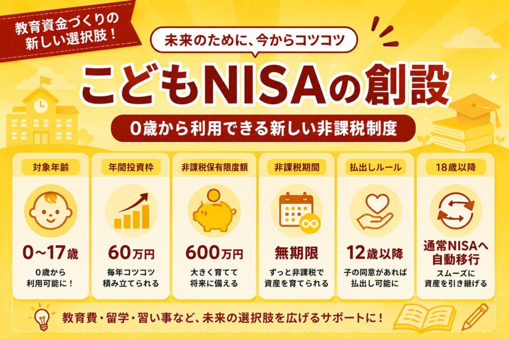 こどもNISAの創設|教育資金づくりの新しい選択肢
