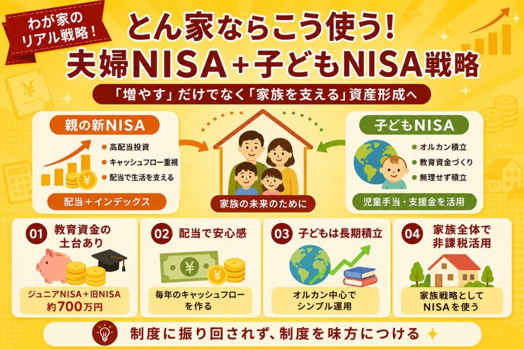 とん家ならこう使う|夫婦NISA+子どもNISAの活用戦略