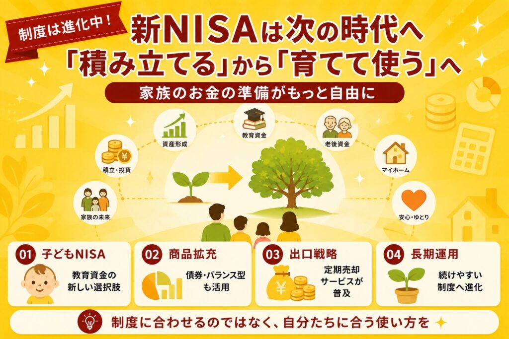 まとめ|新NISAは「積み立てる制度」から「家族で育てて使う制度」へ