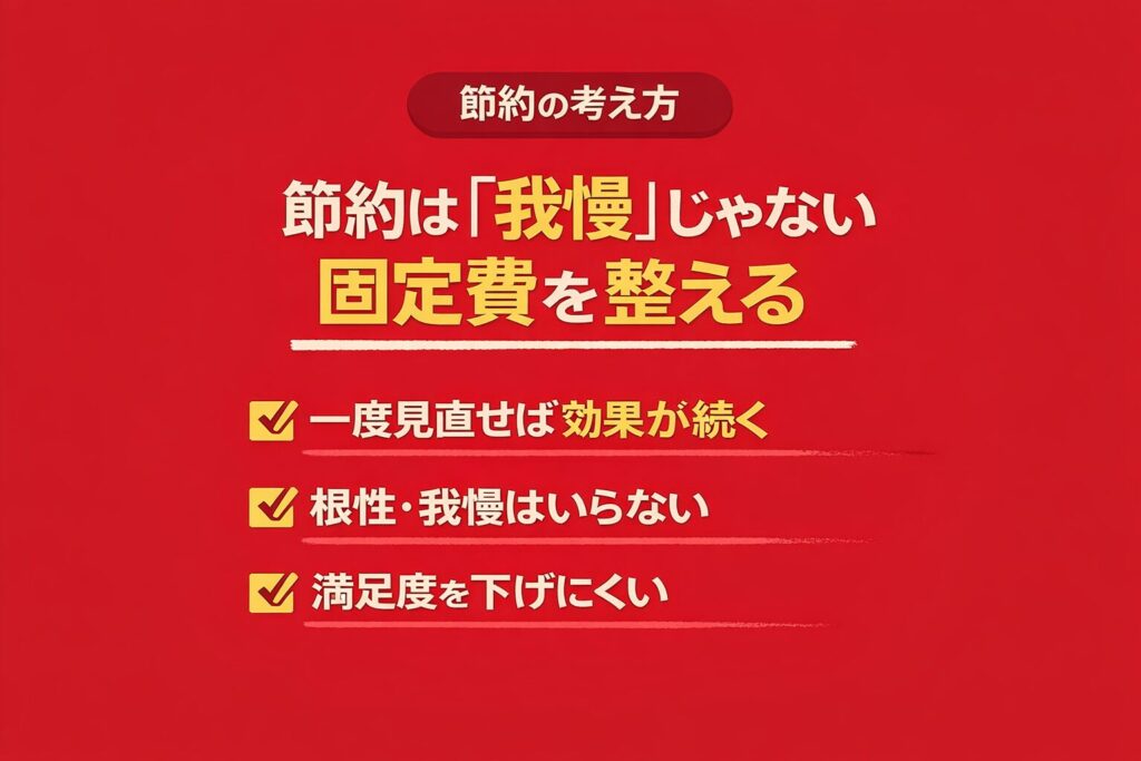 節約は「我慢」ではなく「固定費設計」