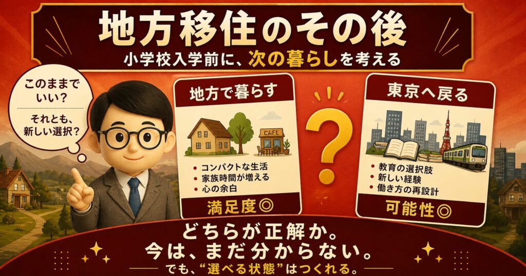 【地方移住のその後】小学校入学前に“東京に戻るか”本気で考えた