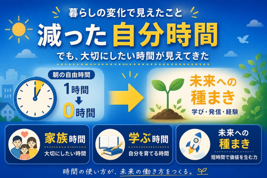 暮らしの変化｜減った自分時間と、これから育てたい働き方