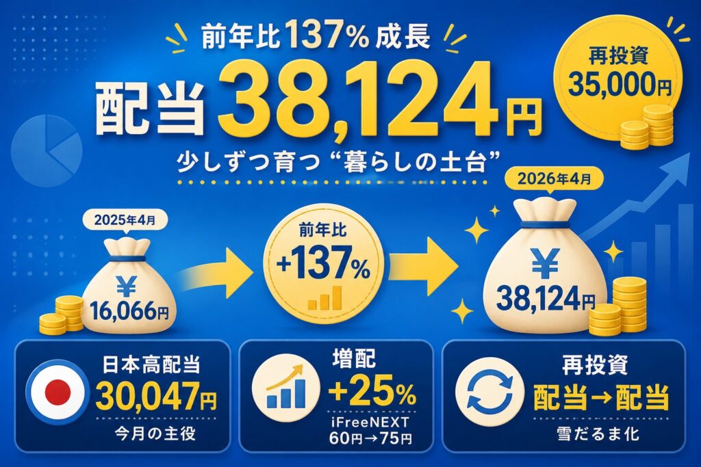 配当金の状況｜前年比137%の成長